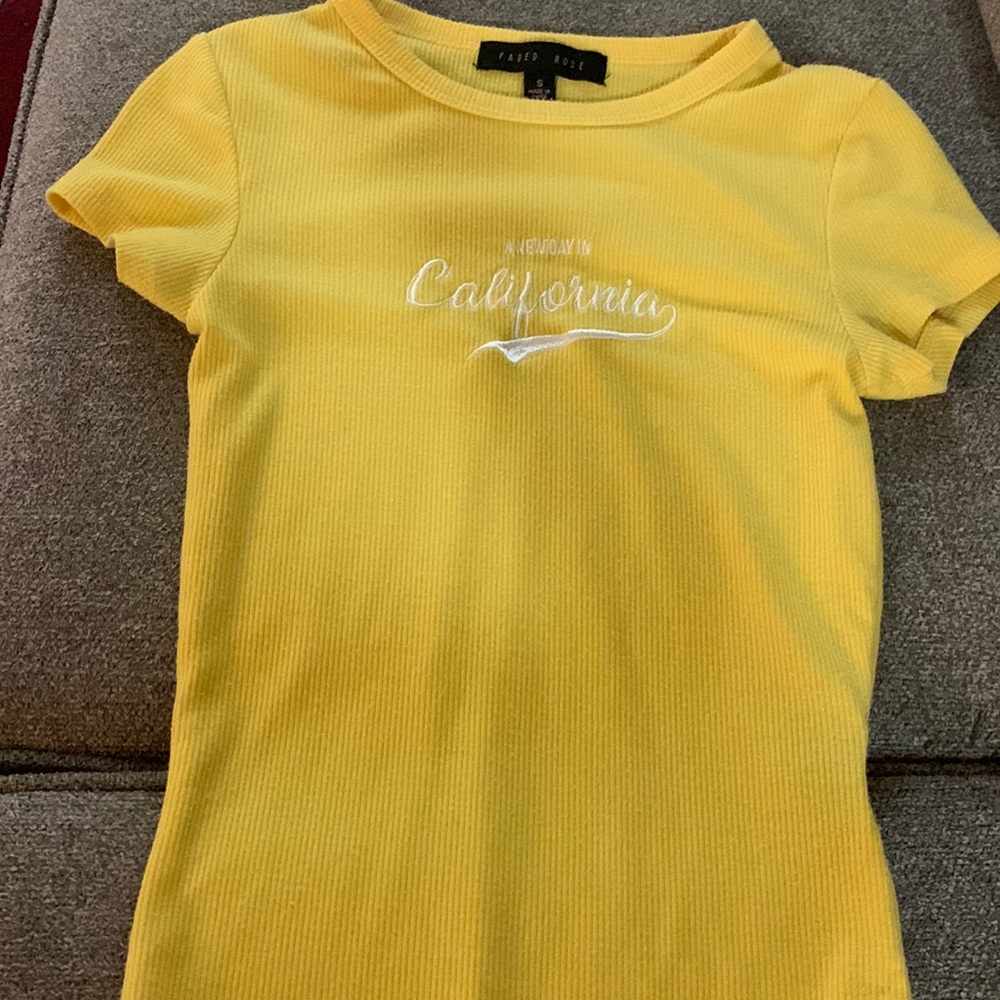 Yellow Faded Rose Shirt